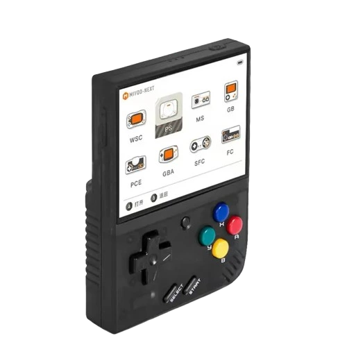 Miyoo Mini Plus handheld retro console with HD screen and 15,000+ games