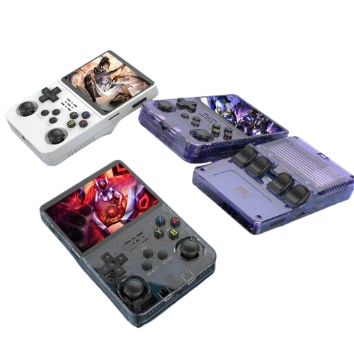 R36S handheld retro game console with HD screen and 15,000 built-in games