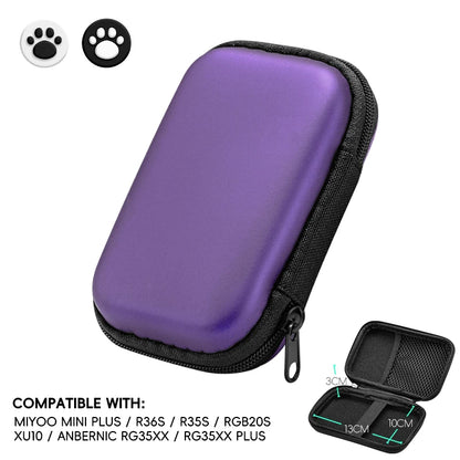 Hard Carrying Case for R36S / RG35XX / Miyoo Mini Plus – Shockproof & Water-Resistant Storage Bag