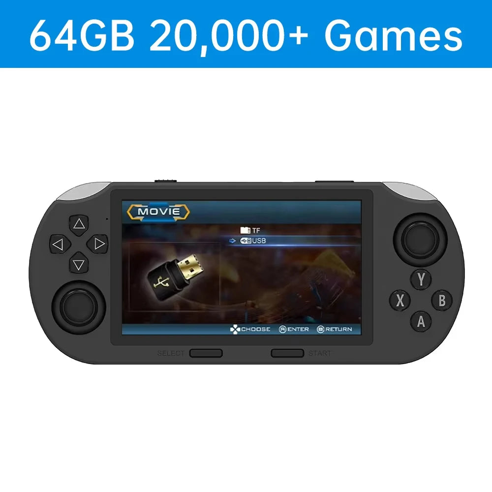 UltraView Retro Handheld Console – 20,000 Games | 4.5” HD Screen & 8h Battery