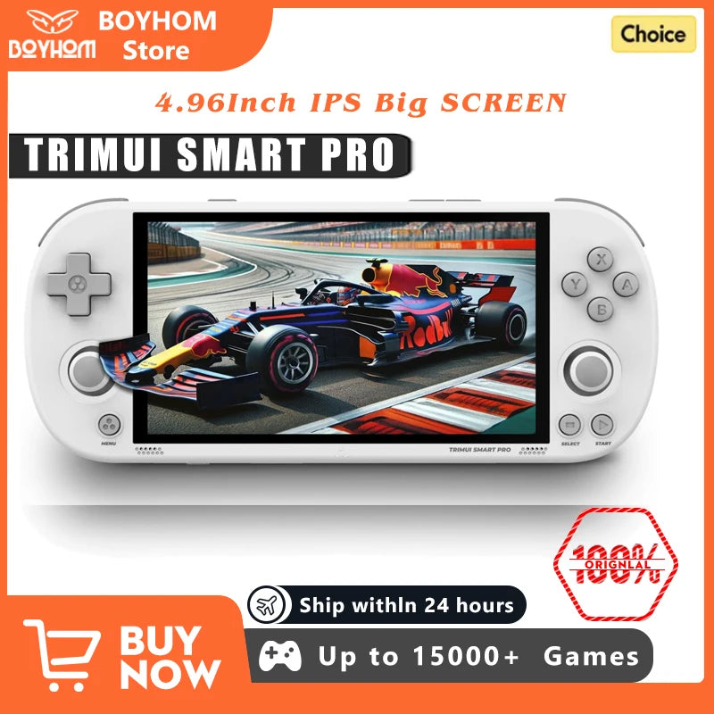 Trimui Smart Pro – Handheld Retro Console with 4.96'' IPS HD Display & Open-Source System