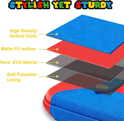 Nintendo Switch Travel Case – Shockproof Storage Bag with 10 Game Slots & Accessory Organizer