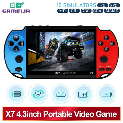 TurboPlay X7 Portable Console – 6000+ Games, HD Display & 10 Emulators