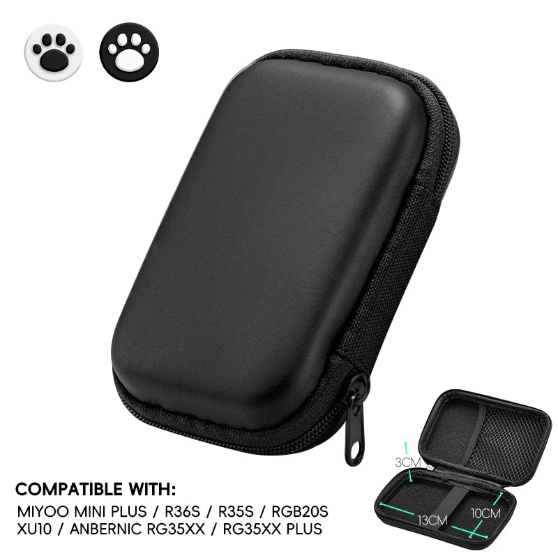 Hard Carrying Case for R36S / RG35XX / Miyoo Mini Plus – Shockproof & Water-Resistant Storage Bag