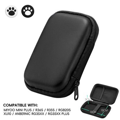 Hard Carrying Case for R36S / RG35XX / Miyoo Mini Plus – Shockproof & Water-Resistant Storage Bag