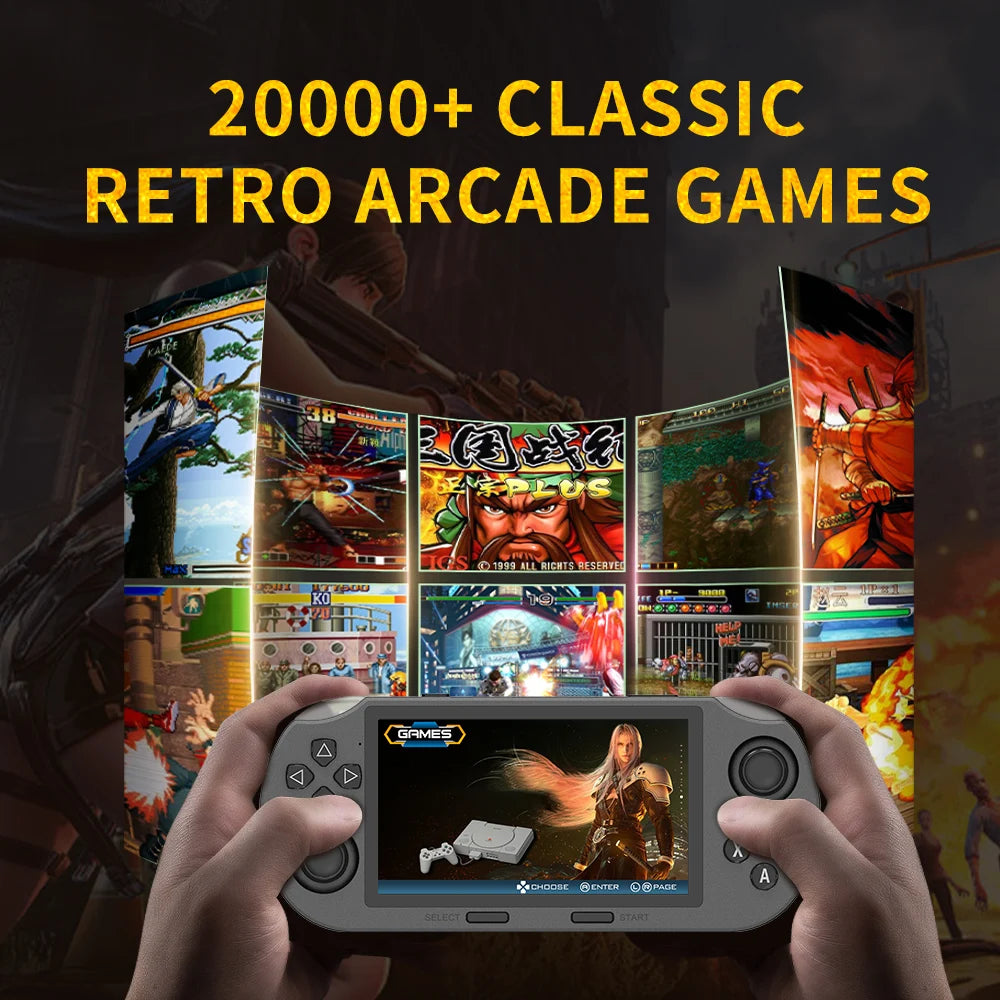 UltraView Retro Handheld Console – 20,000 Games | 4.5” HD Screen & 8h Battery